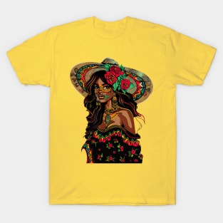 Cinco de mayo mexican woman T-Shirt